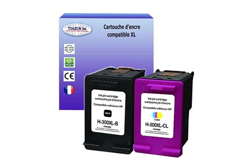 Cartouche d'encre T3AZUR - 1+1 Cartouches d'encre compatibles remplace HP  300 300XL Noir+Couleur pour HP PhotoSmart C4700, C4780, C4785, C4795, C4799