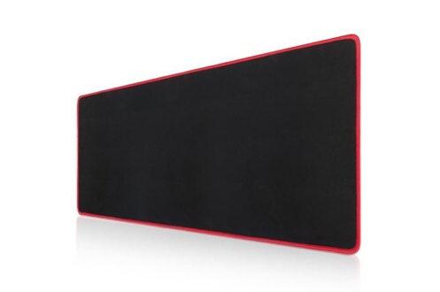 Noir + Rouge Tapis de Souris Bureau, 600 x 300x2mm Ultra mince