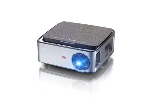 Mini Projecteur Vidéo Portable avec Bluetooth, 7500Lumens Full HD 1080P  Pris en Charge, Écran de Projecteur de 100 Inclus 