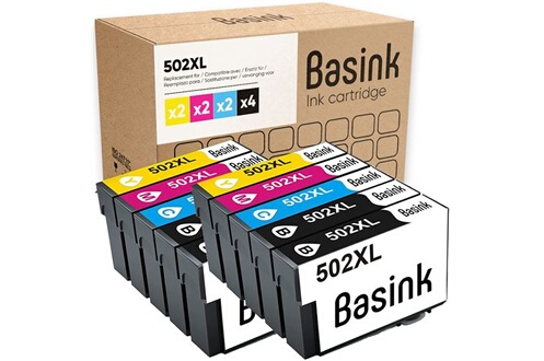 Pack de 10 cartouches imprimantes compatibles Epson 502XL 4 noirs