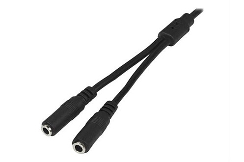 StarTech.com Câble répartiteur stéréo Slim - Mâle 3,5 mm vers 2 femelles  3,5 mm