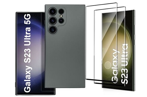 Visiodirect - Verre trempé incurvé pour Samsung S23 Ultra + Verre