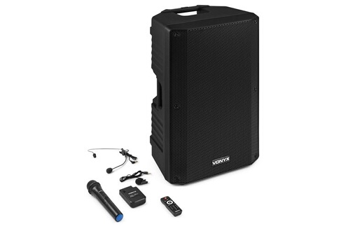 Enceinte Sono DJ Vonyx VSA700-BP Sono portable 1000 Watts - Batterie  intégrée, haut-parleur 15, micro-casque inclus, Bluetooth