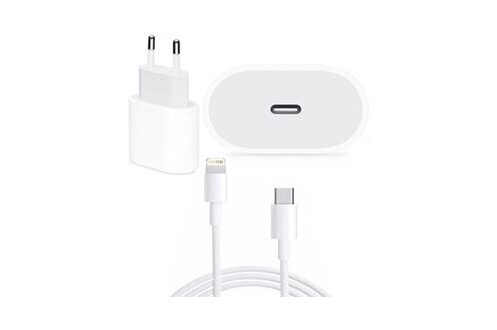 Visiodirect - Chargeur Rapide 25W USB-C + Câble USB-C vers Lightning pour  iPad Mini 4 2015 7.9 Couleur Blanc - Connectique et chargeur pour tablette  - Rue du Commerce
