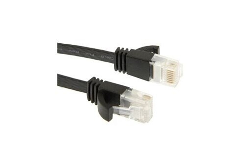 Câble et Connectique Wewoo Câble lan réseau ethernet plat noir cat6  ultra-plat, longueur: 3 m