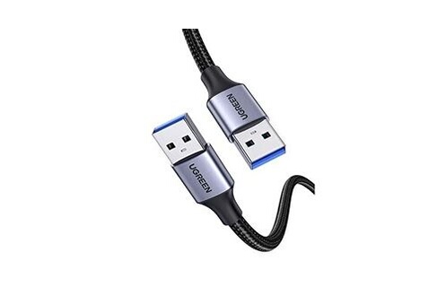Cables USB Ugreen câble usb 3. 0 type a mâle vers mâle câble double usb  nylon tressé pour disque dur externe, lecteur dvd, refroidisseur pc  portable, hub usb, tv