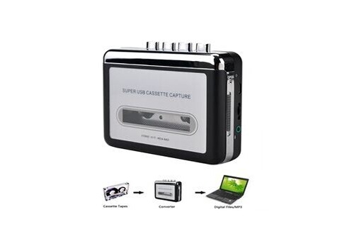 Lecteur De Cassette Stéréo Portable, Lecteur De Cassette, Convertisseur De  Capture De Bande USB Vers MP3, Casque Pour Ordinateur 