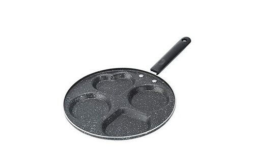 Poele a pancakes 24cm, poêle antiadhésive à 4 trous pour crêpe à l'omelette  pancake plett(trous ronds trous en forme)