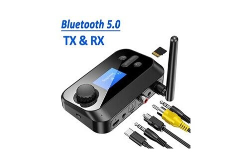 Adaptateur Bluetooth 5.0 Transmetteur avec écran LCD,Récepteur et