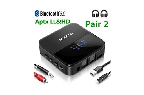 Adaptateur Bluetooth TV HD pour 2 – MR270 – Transmetteur Émetteur du Son TV  vers 2 Casques Bluetooth, Enceinte - RCA, Optique et Bluetooth 5
