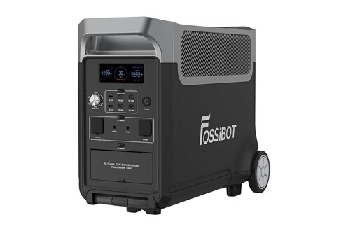 Groupe électrogène FossiBot Centrale électrique portable F3600 3840Wh  LiFePO4 Générateur solaire 3600W Sortie CA