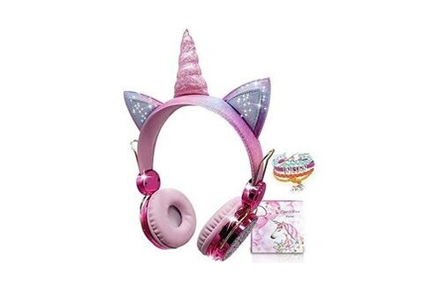 Ecouteurs GENERIQUE Jyps kids unicorn casque sans fil, écouteurs bluetooth  pour filles, casques pour enfants mignons écouteurs roses pour anniversaire  de filles cadeau