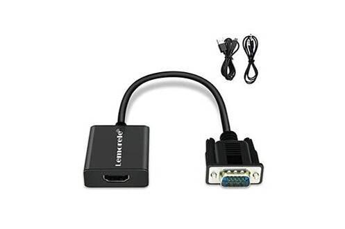 Adaptateur VGA vers HDMI Audio 1080P VGA Mâle vers HDMI Femelle avec cable  Audio