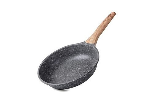 Poêle antiadhésive de 24 cm, poêles en pierre, revêtement en granit, poêles  à induction omelettes. (gris, 24cm)