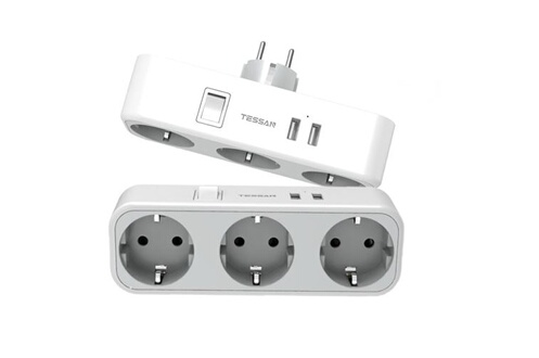 Acheter Multiprise TESSAN EU Plug avec 3 prises secteur + 3 USB (1