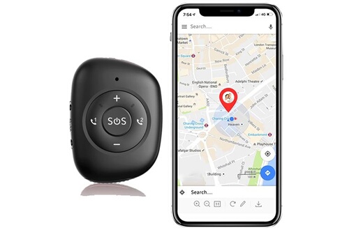 Balise connectée YONIS Traceur GPS 4G Pendentif Porte Clé Connecté