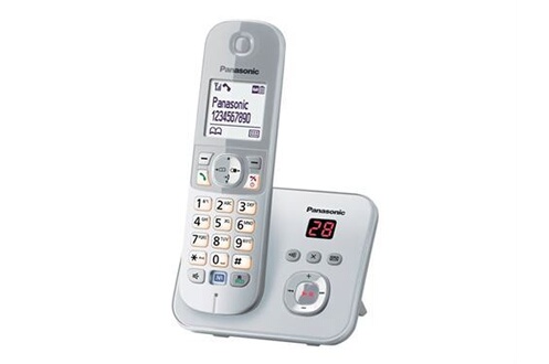 Téléphone sans fil avec répondeur Panasonic KX-TG6821 - écran large et  touches rétro-éclairées - noir