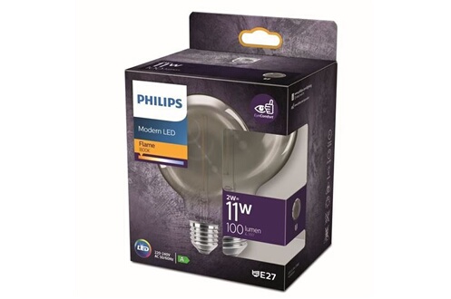 Ampoule électrique Philips ampoule LED Equivalent 11W E27 smoky