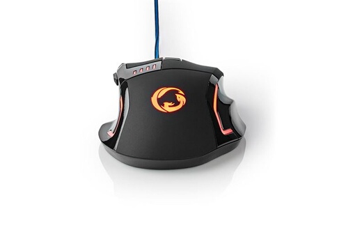 Gaming Xyawul - Souris - ergonomique - pour droitiers - optique - 8 boutons  - filaire - USB - noir