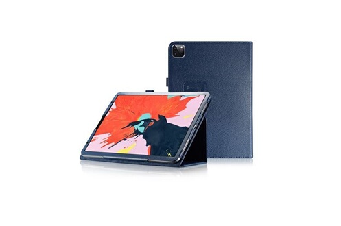 Housse Apple iPad Pro 12.9 Pouces 2022/ iPad Pro 12,9 2021/ iPad Pro 12,9  2020 4G/ 5G bleue - Etui bleu coque de protection tablette iPad PRO 12,9