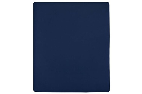 vidaXL Drap-housse Jersey Bleu marine 140x200 cm Coton