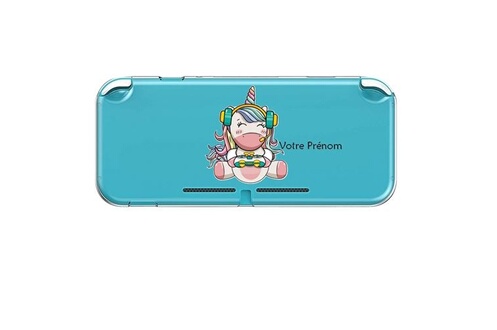 Etui et protection gaming Taperso Etui pochette bleu pour Nintendo Switch  Lite avec motif licorne et arc en ciel personnalisable