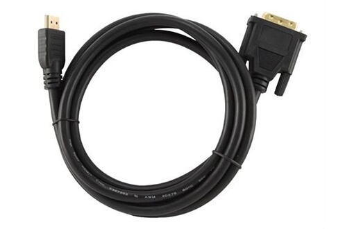 Adaptateur HDMI Mâle vers DVI Femelle - Noir Plaqué Or - Français