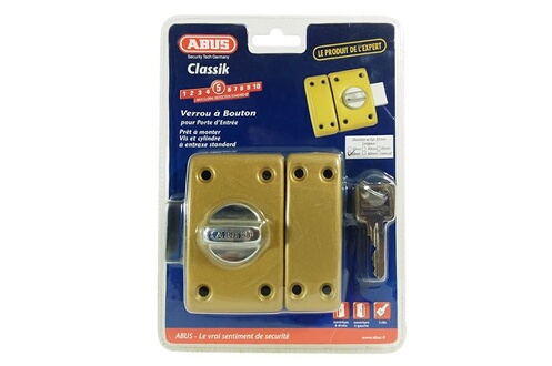 Abus - Verrou de sécurité de porte à bouton Cylindre 50 mm Abus -  Accessoires pour placards - Achat & prix
