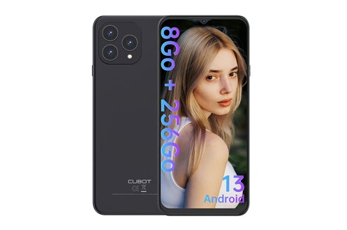 Smartphone Cubot (2024-01 BONS PLANS ) Smartphone P80 Noir 6.58“ écran  double sim