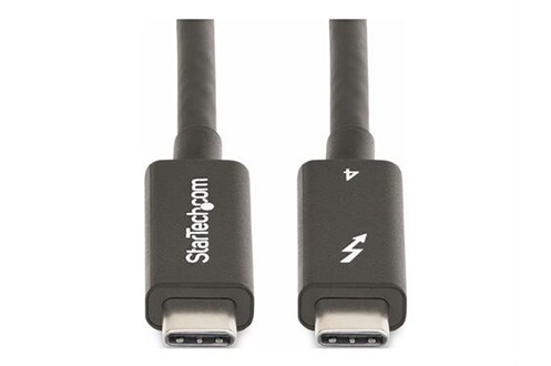 Cables USB StarTech.com 6ft (2m) Active Thunderbolt 4 Cable, 40Gbps, 100W  PD, 4K/8K, Intel Certified, Compatible w/Thunderbolt 3/USB 3.2/DisplayPort  (A40G2MB-TB4-CABLE) 