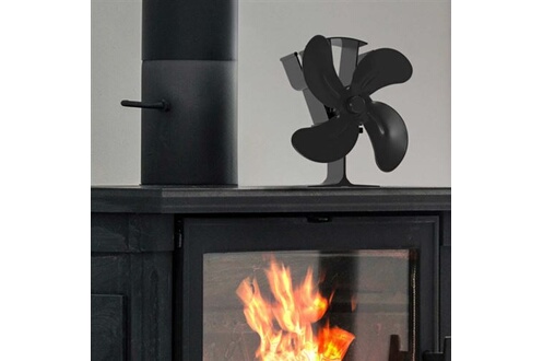 Ventilateur poêle à bois 4 pales silencieux et écologique pour cheminée