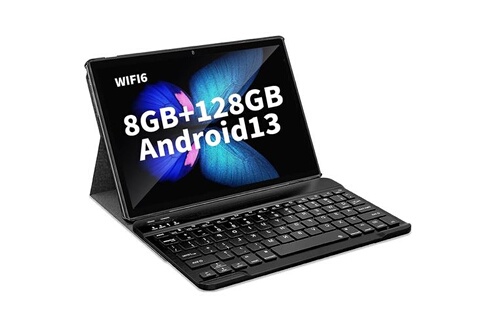 Tablette tactile Vanwin Tablettes Tactiles 10.1 pouces, Android 13, WiFi 6,  8GB RAM, 128GB ROM,Dual Camera, 8000mAh, WiFi, avec étui pour tablette+Clavier  et Stylo