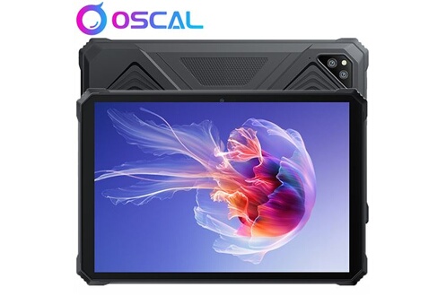 Tablette tactile Oscal Tablette Tactile Incassable Spider8 10.1 2K FHD 60Hz  16Go+128Go(SD 1To) 13000(33W) 16MP+13MP Android 13 Tablette PC - Noir