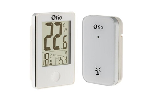 Thermomètre de jardin Otio - Thermomètre int/ext sans fil Blanc