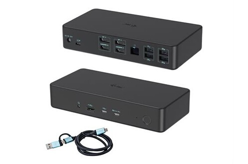 i-tec Station d'accueil USB 3.0, USB-C, HDMI, DP Dual PD 100W