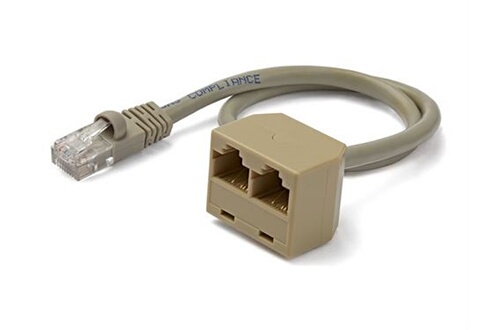 Doubleur RJ45, toutes versions pour Ethernet, téléphone, TV, audio
