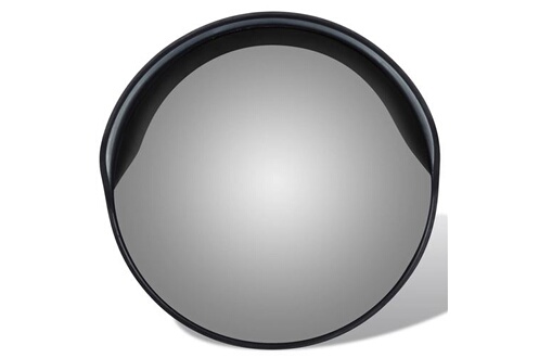 Signalisation de sécurité vidaXL Miroir de trafic convexe d'extérieur  Plastique PC Noir 30 cm