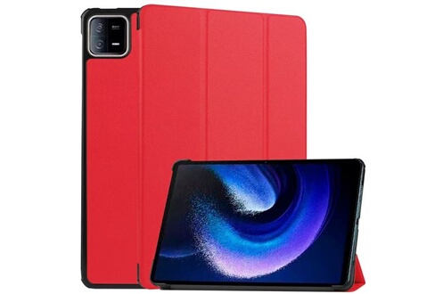 Housse Tablette XEPTIO Etui housse Cover Smartcover rouge pour Xiaomi Pad 6  / Xiaomi Pad 6 Pro 11 pouces 2023 