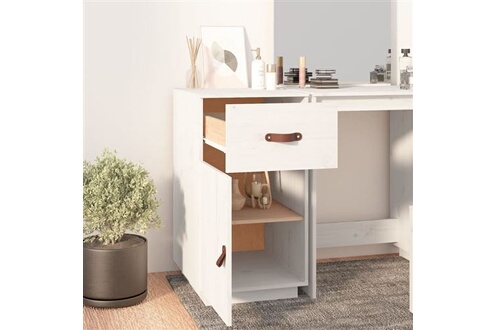 Armoire de bureau blanche et bois pour bureau