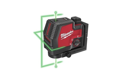 Niveau laser Milwaukee Laser 2 lignes vert avec aplomb M12 CLLP-301C -  4933478100