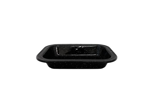 Plat / moule Graniteware - Plat à four rectangulaire en acier émaillé -  Noir
