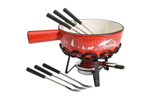 Service à fondue 6 fourchettes rouge Tableandcook SH-C20R