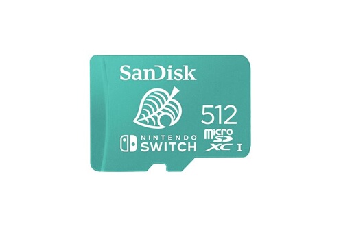 Carte mémoire micro SD Sandisk Carte mémoire microSDXC pour Nintendo Switch  512 Go