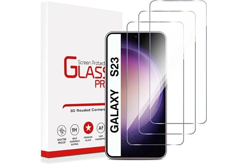 Protection d'écran pour smartphone Little Boutik Verre Trempé pour Samsung  Galaxy S23 (6,1) [Pack 3] Film Vitre Protection Ecran®