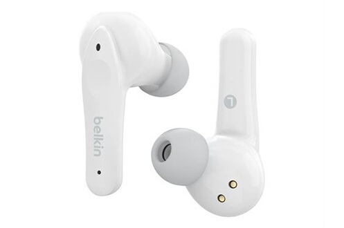 Ecouteurs intra auriculaire avec micro Bluetooth - blanc