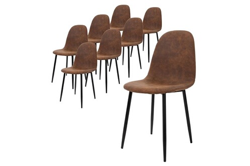 ML-Design - Chaise de salle à manger, lot de 2, revêtement en