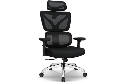 Lexzurn - Chaise de Bureau Assise Haute Lexzurn, Repose-pieds et