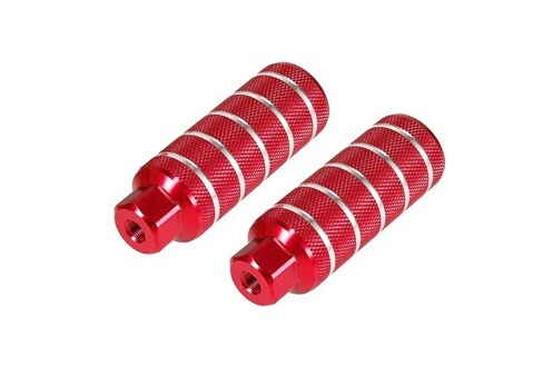 Cylindre Alliage Aluminium 2pcs Pour Repose-Pieds Vélo Repose-Pieds  9.8x2.5cm Rouge