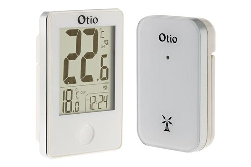 Station météo Otio - Thermomètre avec capteur sans fil blanc