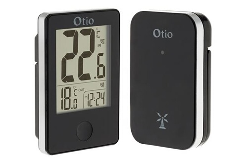 Station météo Otio - Thermomètre avec capteur sans fil noir